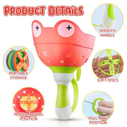 pamexin Outside Toys for Kids Ages 4-8 - Manual Capture Catching Game - Toddler Chasing Toy for Boys & Girls, Ages 3-7 - Outdoor Fun Family Games - style: Red+Green