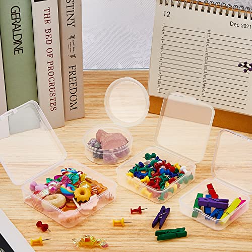 Taiyin 32 Pcs Clear Game Tokens Storage Containers Clear Plastic Beads Storage Containers Mixed Sizes Boxes for Game Components, Empty Organizer Box with Lids for Dice, Tokens, Beads