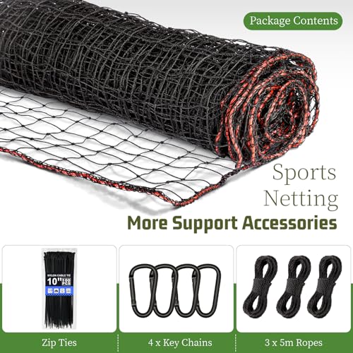 BaseGoal Baseball & Softball Backstop Nets, Heavy Duty Sports Practice Nets, Sports Netting Barrier,DIY Ball Net,Hitting Net for Baseball, Hockey, Soccer, LAX and More - size: 10x20ft