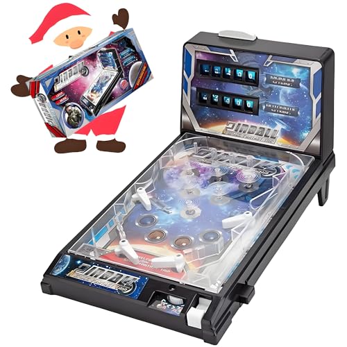 Electronic Arcade Pinball Game, Space Theme Tabletop Pinball Machine Toy, Fun Sounds and Light Effects, Ideal Gifts for Children's Christmas and Birthdays