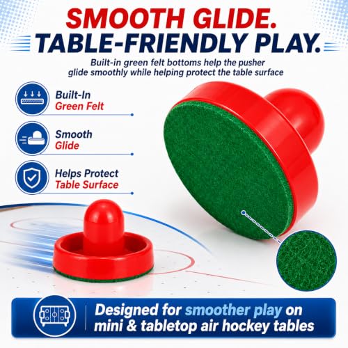 Air Hockey Pucks and Paddles,Air Hockey Strikers Pushers Air Hockey Table Replacement Accessories - color: Red