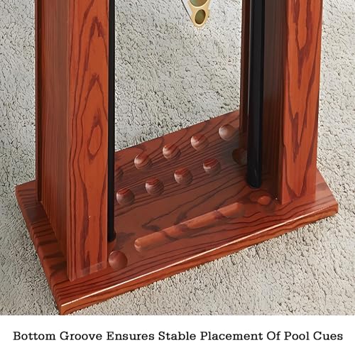 Portable Billiard Cue Holder,Freestanding Pool Cue Display Rack,can Hold Billiard Balls and a Tripod,for Game Room Club(White) - color: White