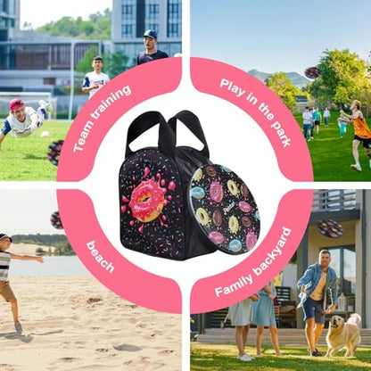 CROWN ME Disc Golf Set, Donut Starter Disc Golf Disc Set with Nice Donut Printing Bag - size: 6 Pack