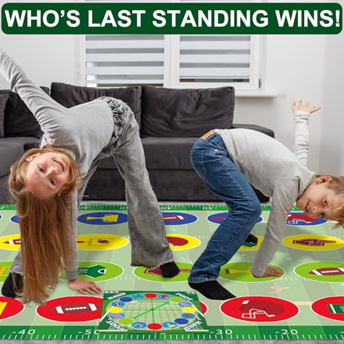 Lonfliness Football Party Game Football Party Pose Balance Floor Gaming Mat Classroom Group Interactive Indoor Outdoor Activity for Adult Family School Yard Reunion Board Game Gift