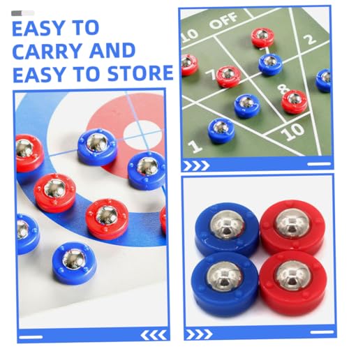 KOMBIUDA 20pcs Shuffleboard Accessories Mini Pucks Replacement Beads Tabletop Game Parts Easy Setup Versatile for Home Club Venues