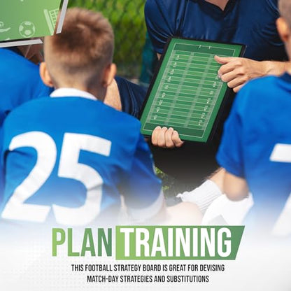 ZPU Dry Erase Coaching Board, Magnetic Coaches Clipboards, Portable Foldable Tactics Board with Dry Erase Marker Pen and Magnets – Basketball, Football, Soccer, Hockey - style: Football