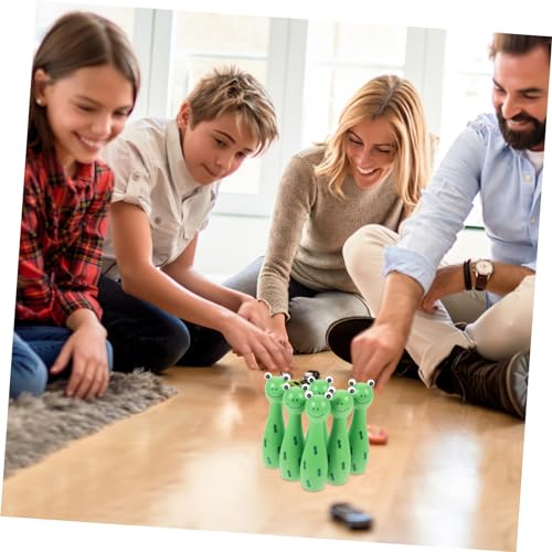 POPETPOP 1Set Bowling Set Interactive Frog Bowling Kit for Safe Fun Bowling Develop Motor Skills Concentration for Ages