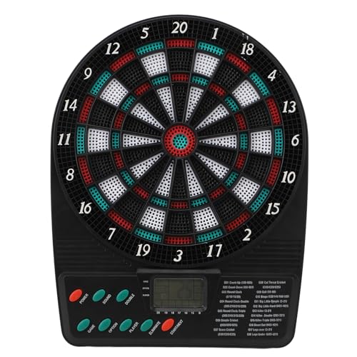 Electronic Dartboard Soft Tip Electronic Dart Board Set Includes Dart Pole Dart Flights Shaft and 12pcs Dart Tips Automatic Scoring with Multiple Game Modes for Entertainment