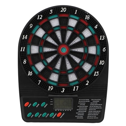 Electronic Dartboard Soft Tip Electronic Dart Board Set Includes Dart Pole Dart Flights Shaft and 12pcs Dart Tips Automatic Scoring with Multiple Game Modes for Entertainment