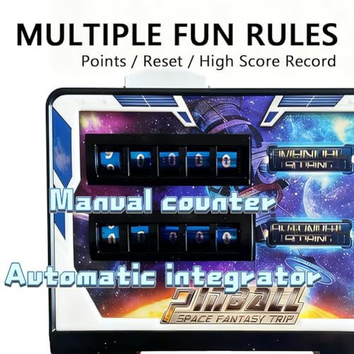 Electronic Tabletop Pinball Game, Retro Arcade Pinball Machine with Lights Sounds and Scoreboard, Portable Desktop Ball Shooting Toy for Kids