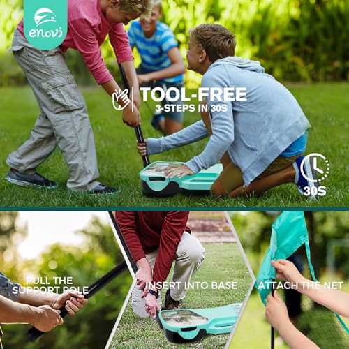 EasyGo Badminton Set with Net, 4 Rackets, 4 Shuttlecocks, Portable Storage Box, for Backyards, Outdoor Games, Yard Games | Badminton Set, Outdoor Games, Yard Games