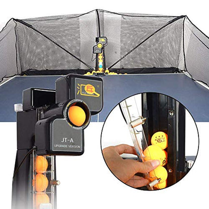 Table Tennis Robot/Ping Pong Ball Machine,Automatic Table Tennis Machine for Training/Tabletop Table Tennis Games with Customize Spin, Frequency, Ball Speed,Landing, Height - color: JT-A-ZZ