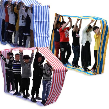 Team Building Activity Mat - Circular Mat for Teenagers Adults Relay Race, Kids Elementary School Field Day Group Teamwork Games, Church Rally, Gym Class Exercise, Family Reunion Fun - color: red-blue-yellow