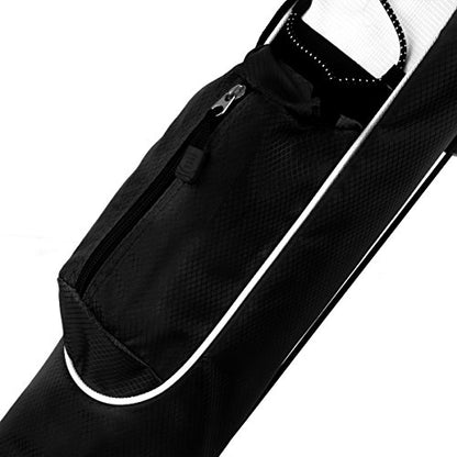 Orlimar Pitch ’n Putt Lightweight Sunday Golf Bag with Stand, Ultra-Light Carry Design, Two-Way Divider Top, Shoulder Strap, Compact Carry Golf Bag for Men & Women - color: Black