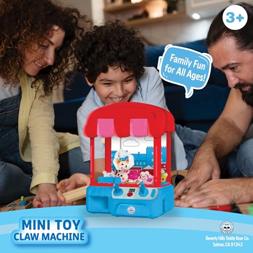 Mini Claw Machine Toy for Kids – Arcade Grabber Game with Joystick, Plush Prizes & Tokens – Portable Prize Machine for Boys & Girls – Fun Family Game & Gift