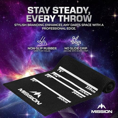 Mission Darts | Lightweight Carpet Dart Mat | Available in Multiple Designs.