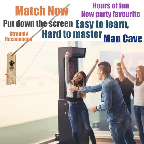 Hook and Ring Toss Game Bottle Opener Ring Toss Game for Indoor Outdoor Party Man