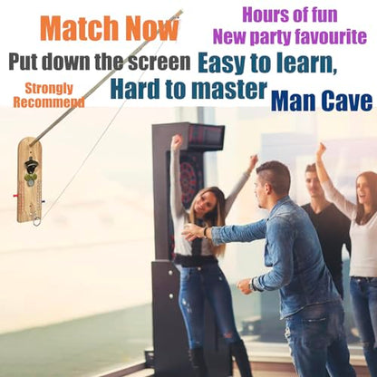 Hook and Ring Toss Game Bottle Opener Ring Toss Game for Indoor Outdoor Party Man