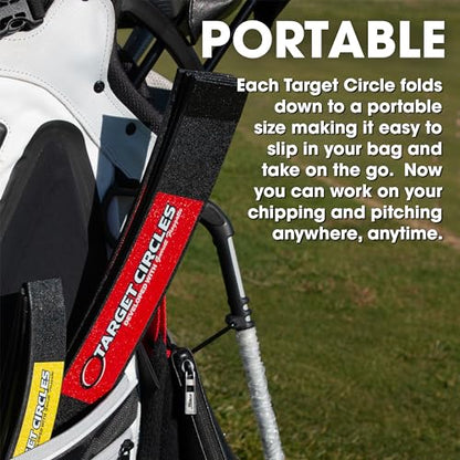 EyeLine Golf Target Circle as Training Aid – Ideal for Chipping and Pitching – Super Thin with Foldable Configurations. Bright Color Markings Easy Sighting. Made in USA - color: 3 Foot Circle