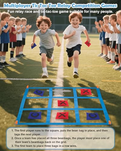 Giant Tic Tac Toe Bean Bags Toss Games, 4FT x 4FT Outdoor Yard Game with 10pcs Bean Bags for Kids Adults and Family Yard Lawn Large Carnival Outside Field Day Party Backyard Beach Fun Games - size: TG-20