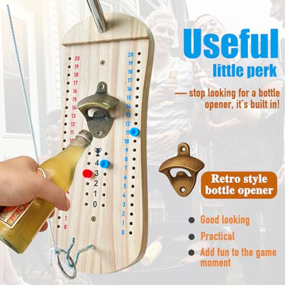 Hook and Ring Toss Game Bottle Opener Ring Toss Game for Indoor Outdoor Party Man (Fun & Competitive Version- Big Size)