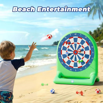 Funscape Kids Inflatable Tic-Tac-Toe Pool Toy, Fun Swimming Pool Soft Ball Toss Game, Outdoor Yard Water Target Sports Activity, Cool Summer Beach Party Gift 3 4 5 6 7 8 Yr Boy Girl Child-Tic-Tac-Toe - style: Tic-Tac-Toe