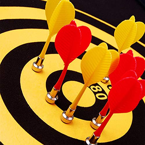12 Pieces Magnetic Darts Safety Plastic Darts Replacement Dart for Adults Target Game(Red, Yellow, Blue, Green)