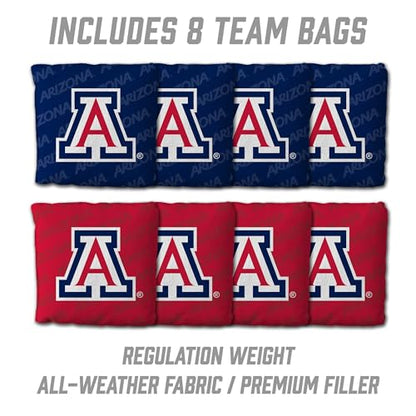 YouTheFan NCAA 2' x 4' Slogan Series Professional Wood Cornhole Game with Logo Bags - color: Arizona Wildcats