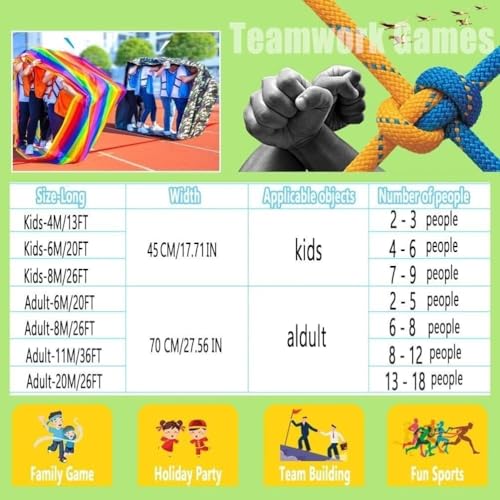 Team Cooperation Rolling Run Mat,Outdoor Race Game for Team Building, Obstacle Course, Field Day and Parent-Child Activities - for Kids and Adults(Adult-8M) - size: Adult-8M