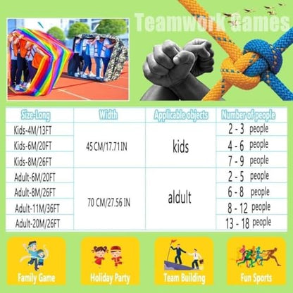 Team Cooperation Rolling Run Mat,Outdoor Race Game for Team Building, Obstacle Course, Field Day and Parent-Child Activities - for Kids and Adults(Adult-6M) - size: Adult-6M
