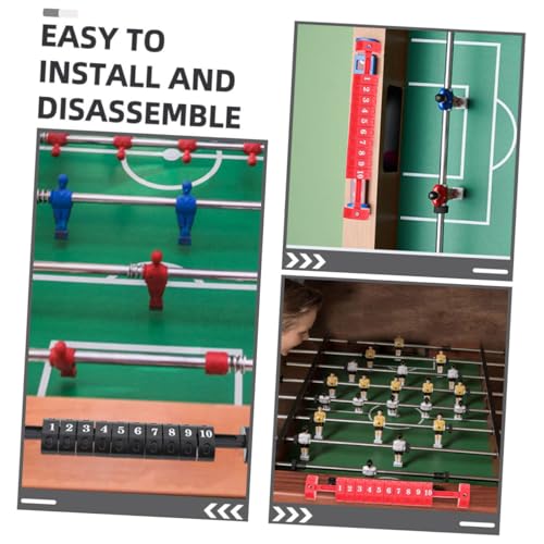 Happyyami 4pcs Foosball Score Counter Lightweight and Portable Table Football Scoring Unit Easy Use Goal Indicator for Soccer Games Black and Red Design