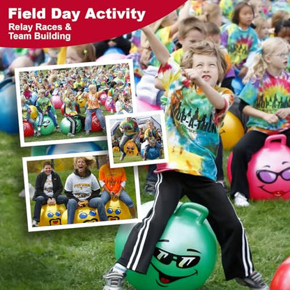 WALIKI Hopper Ball for Teens Ages 10-15 | Hippity Hop | Jumping Hopping Ball | Relay Races | 22” - color: Emoji 1, size: Ages: 10-15 (22")