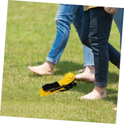 BESTonZON 2Pcs Team Building Legged Race Bands Footstep Game for Adults for Carnival Field Day Relay Races Backyard Parties Promotes Teamwork Personal Growth
