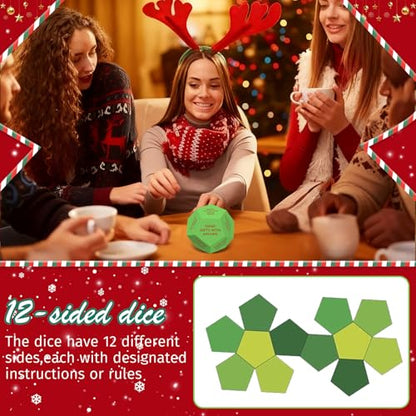 Santa Swap Gift Exchange Dice, 3 * 3in Exchange Gifts Family Game, Christmas Stocking Stuffers Gift Exchange Dice Games for Friends for Xmas, Birthday, Party and Family Night, Holiday - style: Santa Swap