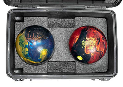 Case Club Heavy Duty Waterproof Bowling Ball Cases with Wheels and Extension Handle - style: 2 Ball
