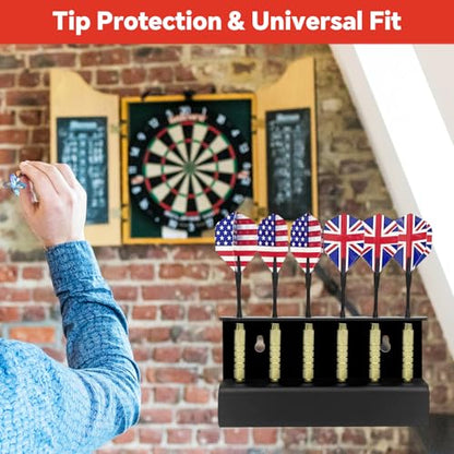 Black Acrylic Dart Holder Wall Mount, Stylish Display & Storage Solution for 12 Darts (Darts Not Included)