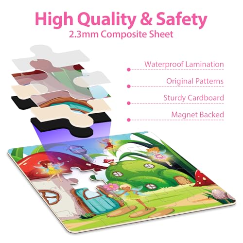 Little Princess Magnetic Puzzles for Toddlers 3-5 Girls, Mermaid Puzzles for Kids Ages 4-6 Todder Puzzle Car Airplane Road Trip Activities Magnet Games Toys for 3 4 5 6 Year Old Children Girls Gifts - style: Princess
