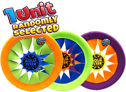 JA-RU Soft & Safe Frisbee Throwing Disc Splash Fun Aqua Flyer 12" (1 Disc Assorted) Flying Discs for Kids & Adult Girl & Boy Toys. Fidget Party Favors Outdoor Family Game Easy & Professional. 1031-1
