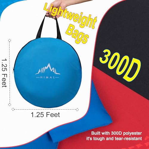 Himal Portable Cornhole Board Set with 8 Toss Bags and Carrying Case, Foldable 3 x 2 Ft Outdoor Lawn Toss Boards for Backyard, Camping, Tailgating and Beach Activities