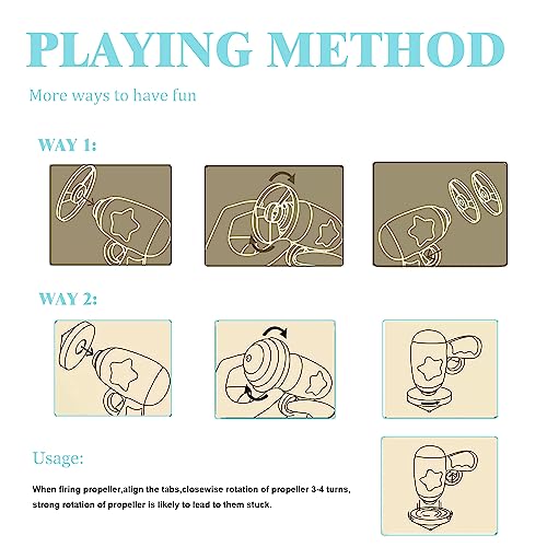 Cat Fetch Toy, Interactive Flying Cat Toy with 20 Flying Propellers, Kitten Tracks Toy for Training Hunting Chasing(Yellow) - color: Yellow+ 20 Propellers