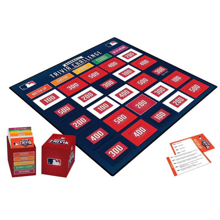 MasterPieces MLB Baseball Trivia Game: 1000 Question MLB Trivia Board Game for 2-6 Players, Ages 18+