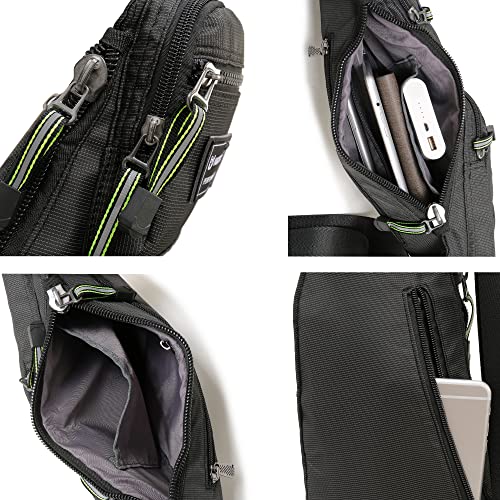 NICGID Sling Bag Chest Shoulder Backpack Crossbody Bags Casual Daypack for Men Women - color: Black