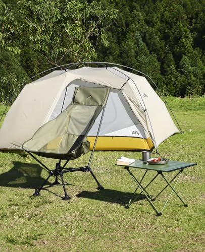 iClimb Ultralight Compact Camping Folding Table with Carry Bag (Green - L) - color: Green, size: Large