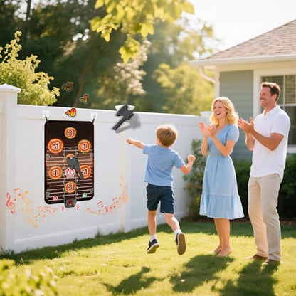 TERRAMUS Axe Throwing Target Game Set, Electronic Scoring Throwing Game Toys Gifts for Kids Age of 3-10+ Years Old Boys & Girls, Backyard Indoor & Outdoor Yard Carnival Sport Party Play Game