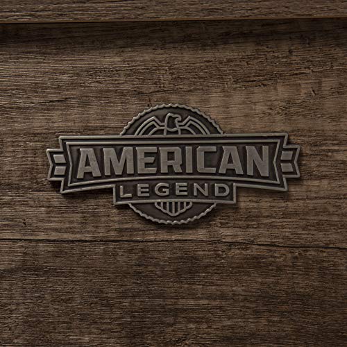 American Legend Kirkwood 9’ Shuffleboard Table with LED Rails, Bowling Game Set, Rustic Wood Finish & Accessories Included