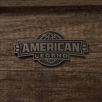 American Legend Kirkwood 9’ Shuffleboard Table with LED Rails, Bowling Game Set, Rustic Wood Finish & Accessories Included