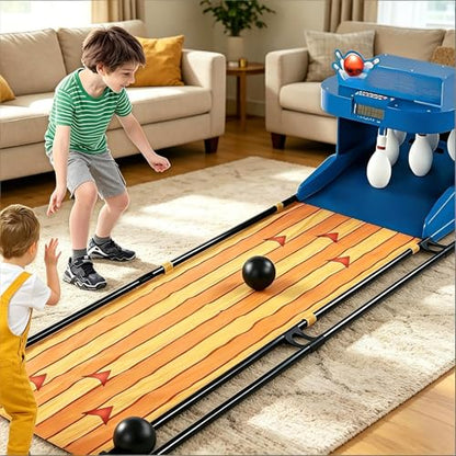 Electronic Bowling Alley Game with LED Electronic Scoreboard, Indoor Bowling Ball Sports Game Console with Automatic Reset, Simulation Sound Effect, for Home Party Family Bonding Activities. 2M - size: 2M
