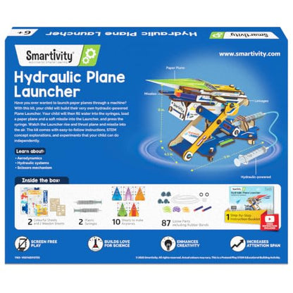 Smartivity DIY 2in1 Hydraulic Paper Airplanes & Darts Launcher STEM Toy for Kids Ages 6-14 Years I Birthday Gifts for Smart Kids | Science Kit for Boys & Girls 6, 8,10,12,14 Years Old - style: Hydraulic Plane Launcher