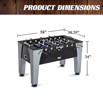 Barrington Foosball Multiple Styles Soccer Foosball Tables, Durable & Stylish Designs with Tabletop Sports Soccer Balls, Perfect for Family Game Rooms - style: 58 In. Irvine