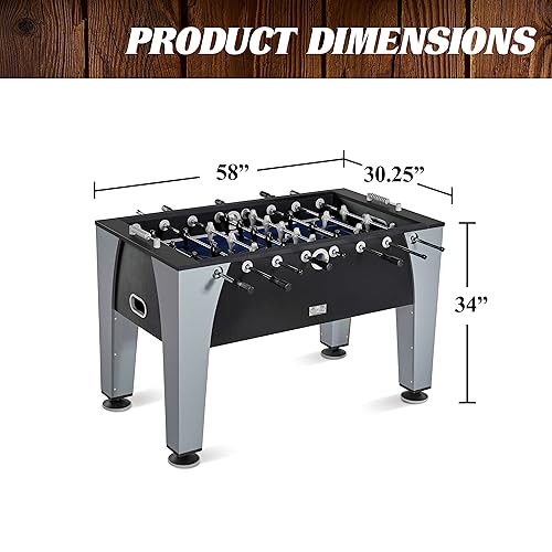 Barrington Foosball Multiple Styles Soccer Foosball Tables, Durable & Stylish Designs with Tabletop Sports Soccer Balls, Perfect for Family Game Rooms - style: 58 In. Irvine